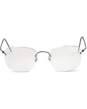 Lindberg Brille Mit Eckigem Gestell - Grau