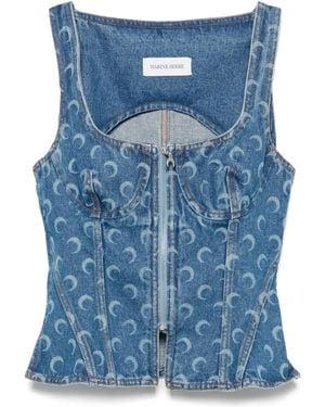 Marine Serre Top - Blue