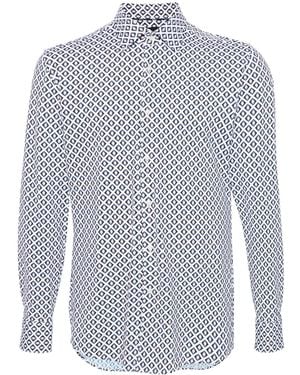 BOSS Camicia Con Motivo Geometrico - Blu