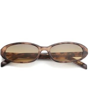 A.Kjærbede Macy Oval-Frame Sunglasses - Brown