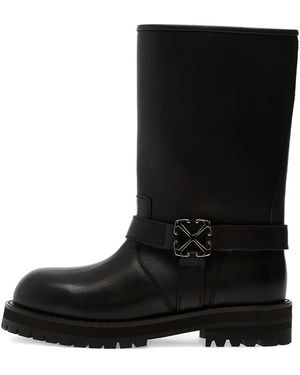 Off-White c/o Virgil Abloh Stivali Con Fibbia - Nero