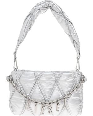 DIESEL Charm-D Quilted Clutch Bag - White