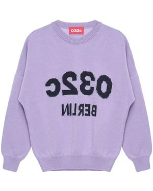 032c Selfie Pullover Mit Tiefen Schultern - Lila