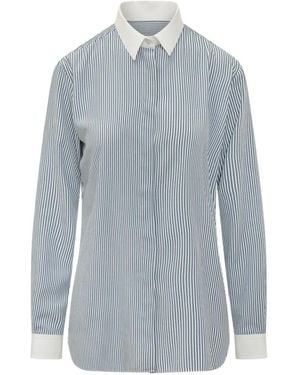 Tom Ford Striped Silk Shirt - Blue