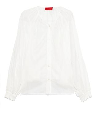Thelatest Dart-Detailing Shirt - White