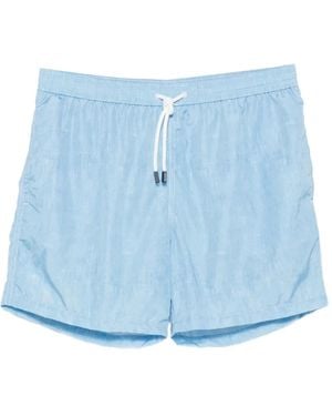 Barba Napoli Drawstring-Waist Swim Shorts - Blue