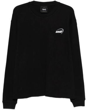 BOILER ROOM Ribbed Logo-Print Sweatshirt - Black