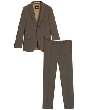 BOSS Single-Breasted Suit - Brown