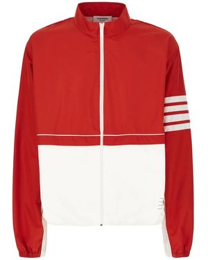 Thom Browne 4-Bar Ripstop Windbreaker - Red