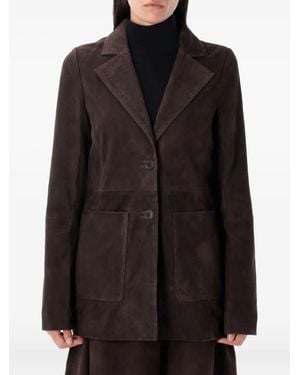 Rohe Blazer aus Wildleder - Schwarz