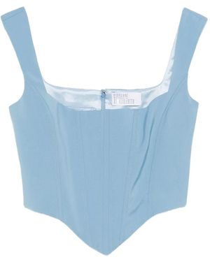 GIUSEPPE DI MORABITO Top Met Vierkante Hals - Blauw