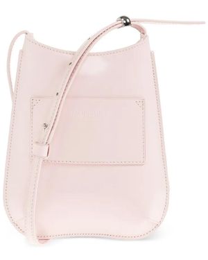 Jacquemus Bisou Phone Leather Crossbody Bag - Pink