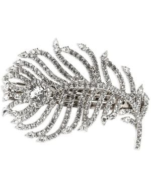 Jennifer Behr Crystal Pluma Barrette - White