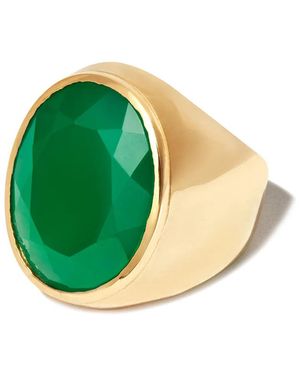 Loren Stewart Oval Cabochon Quartz Ring - Green