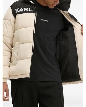 Karlkani Piumino Con Design Color-Block - Nero