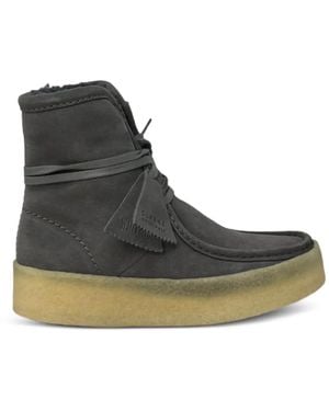 Clarks Wallabee Lace-Up Boots - Black