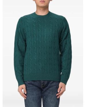 MC2 Saint Barth Cable-Knit Crew-Neck Jumper - Green