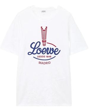 Loewe Logo Cotton T-Shirt - White