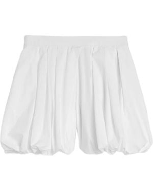 Jil Sander Gathered Balloon Hem Shorts - White
