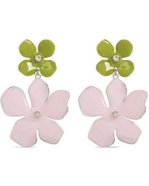 Marni Floral Drop Earrings - Yellow