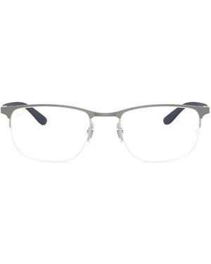 Ray-Ban Rb6513 Metal-Frame Rectangular Glasses - Metallic