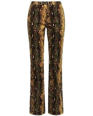 Diane von Furstenberg Elise Snake-Print Corduroy Pants - Natural