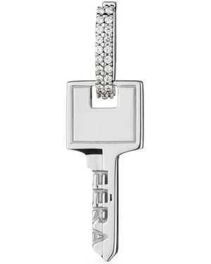 Eera 18K Key Small Earring - White