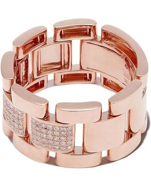 SHAY 18Kt Partial Pave Journey Rotgoldring - Pink