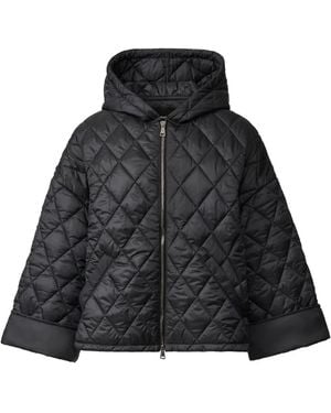 Fabiana Filippi Quilted Hooded Jacket - Black