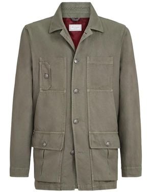 Brunello Cucinelli Cotton And Linen Canvas Outerwear Jacket - Gray