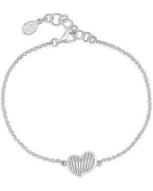 Dower & Hall Humbug Heart Chain Bracelet - Metallic