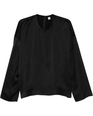 TOTEME "Boxy Satin" Top - Black