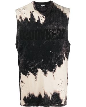 DSquared² ディースクエアード タイダイ タンクトップ - ブラック