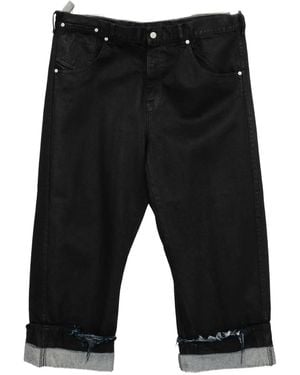 Marina Yee Rolled-Hem Wide-Leg Trousers - Black