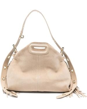 Maje Tote Bag Mit Fransen - Natur