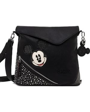 Desigual Mickey Mouse スタッズ バックパック - ブラック