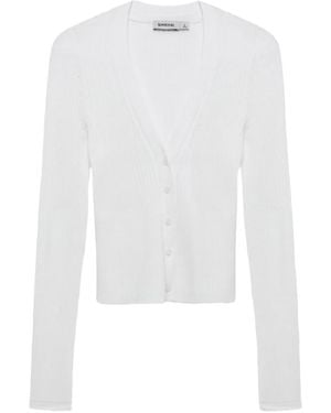 Jonathan Simkhai Cardigan Ailany À Design Côtelé - Blanc