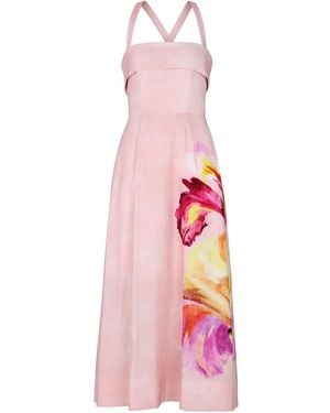 Nicholas Vestido midi Carmellia - Rosa