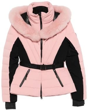 Mackage Veste De Ski Elita-Shr À Taille Ceinturée - Pink