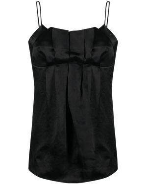 Jil Sander Pleated Vest Top - Black