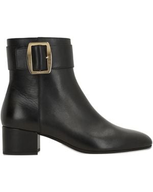 Bally Buckled Leather Boots - Black
