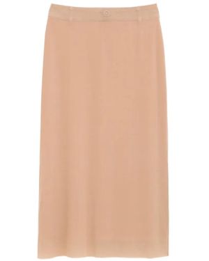 Maison Margiela Falda Midi Con Cuatro Costuras - Neutro