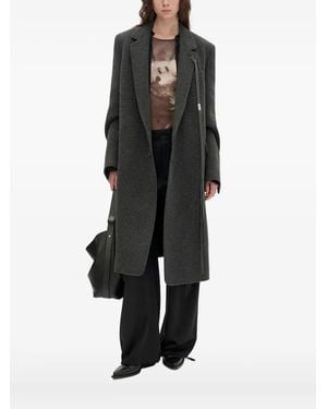 Ann Demeulemeester Viv ノッチドラペルコート - グレー