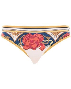 La DoubleJ Tropical-Print Bikini Bottoms - Pink