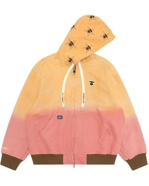 Aape By A Bathing Ape Logo-Patch Hoodie - Pink
