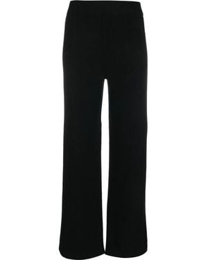 Barrie Straight-Leg Knitted Trousers - Black