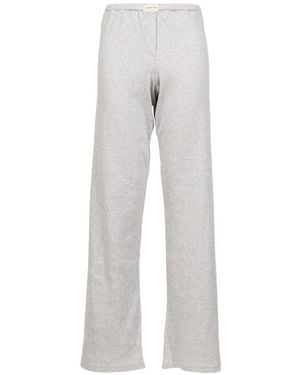 Sporty & Rich Ribbed Jersey Trousers - Grey