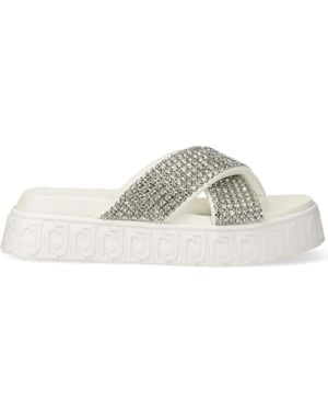 Liu Jo Slippers Verfraaid Met Kristallen - Wit