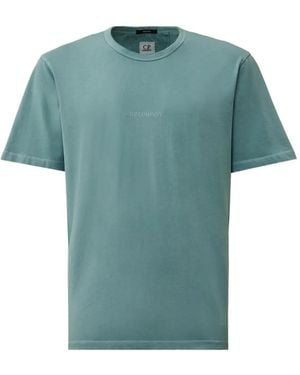 C.P. Company Logo-Embroidered Cotton T-Shirt - Green