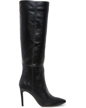 Ginissima 95Mm Milla Leather Knee-High Boots - Black